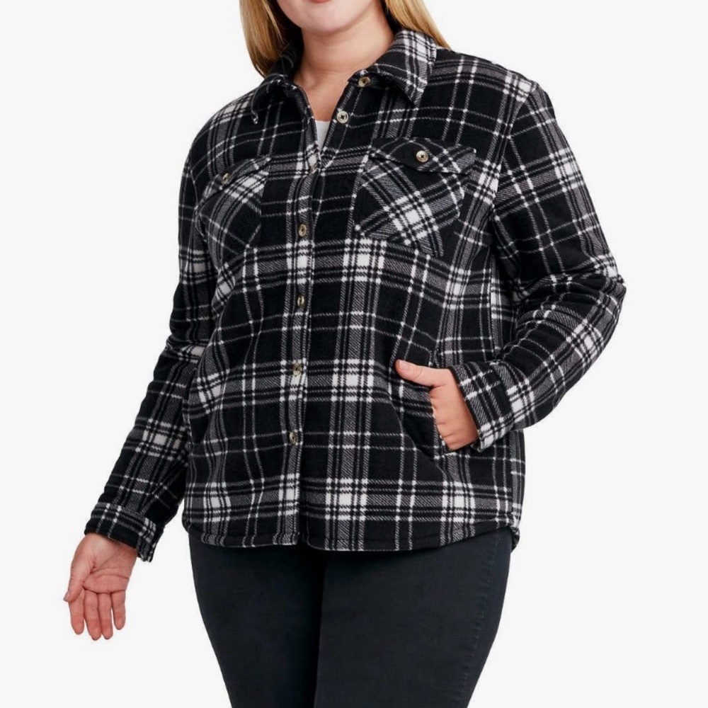 Plaid Jacket with teddy interior